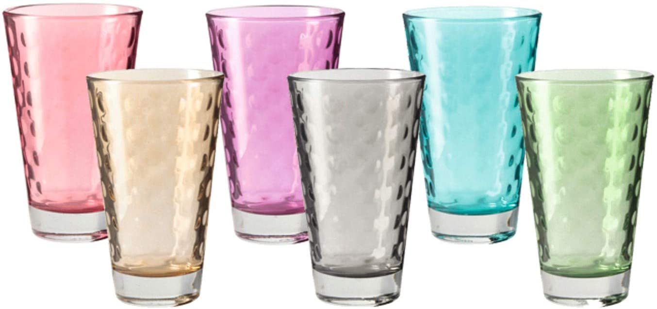 Präsent Leonardo Optic 6er Gläser Set farbig, pastell