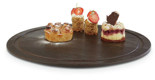 Tablett -APS PLUS- Ø 38,5 cm, H: 2 cm , Braun