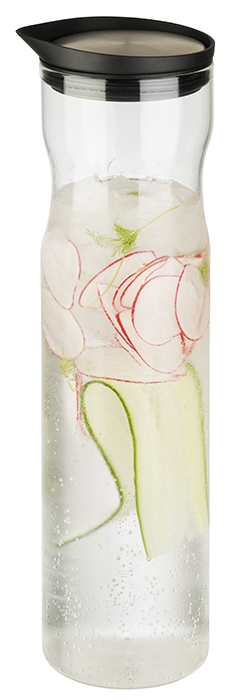 Glaskaraffe Ø 8 cm, H: 32 cm, 1,2 Liter
